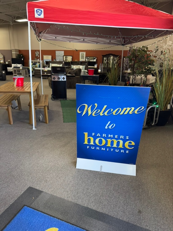 A curated merchandise display.